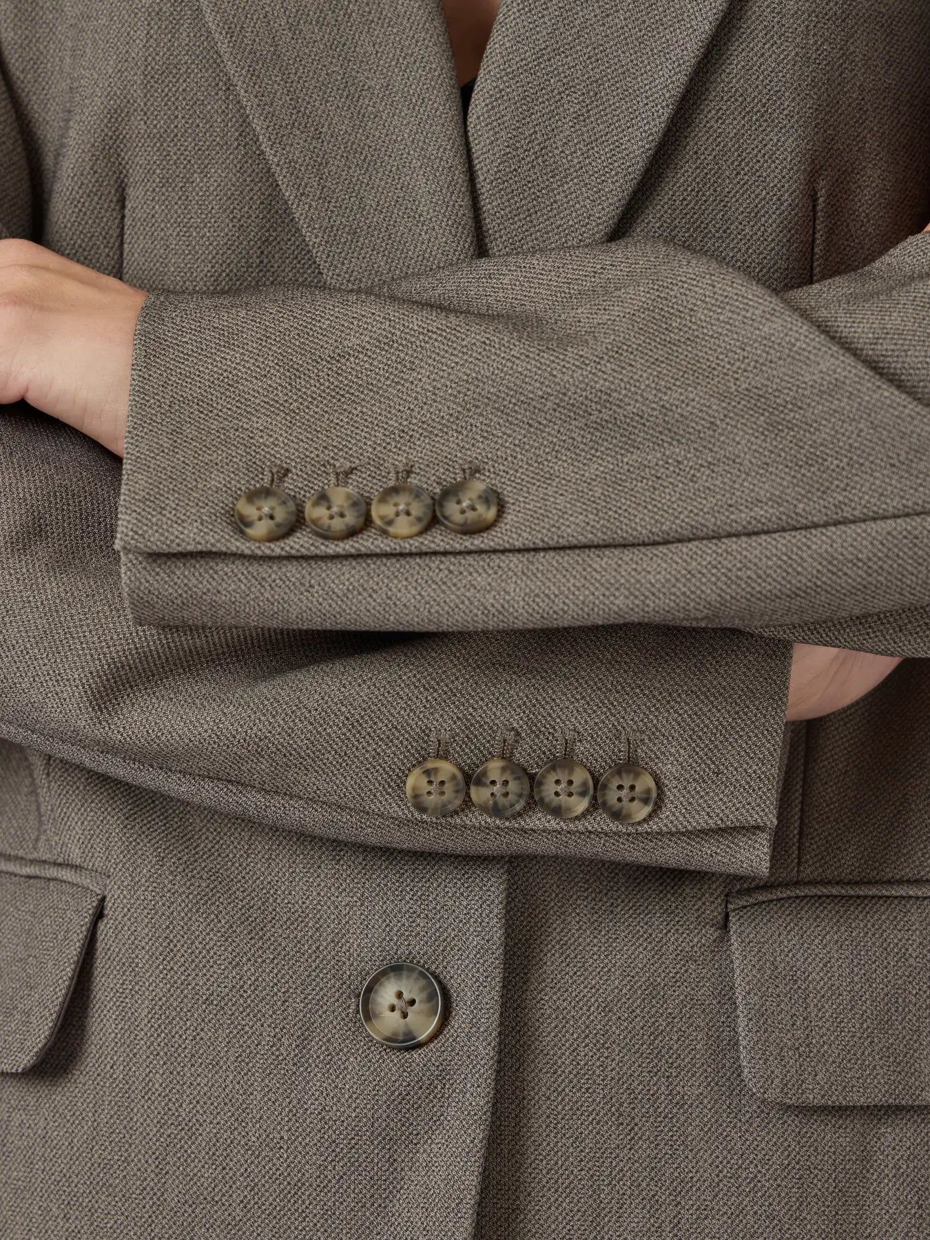 Yasreemaj ls blazer - grey melange