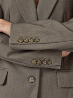 Yasreemaj ls blazer - grey melange