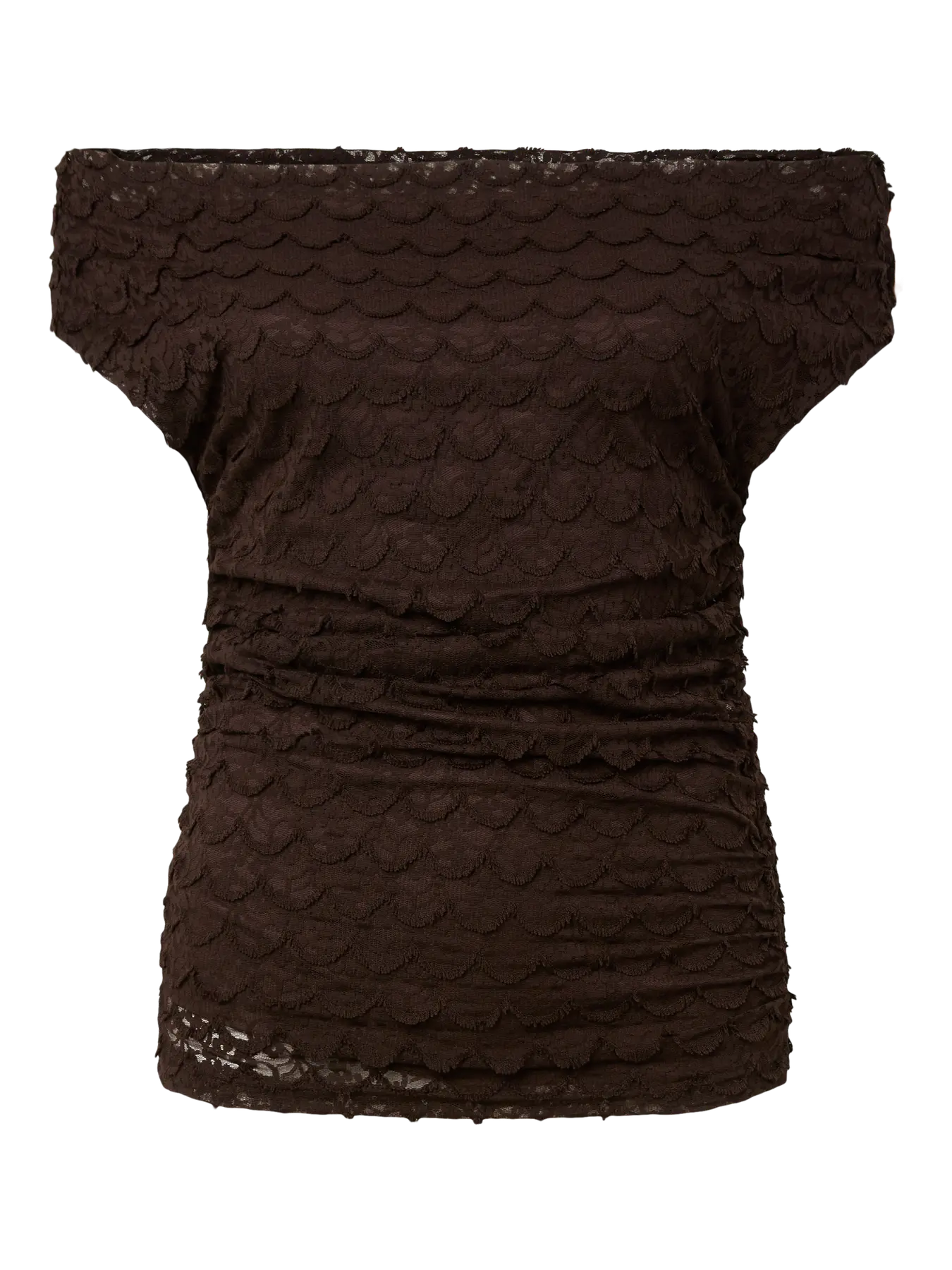 Yaskatana sl off shoulder top - coffee bean