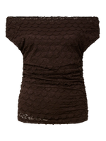 Yaskatana sl off shoulder top - coffee bean