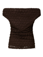 Yaskatana sl off shoulder top - coffee bean