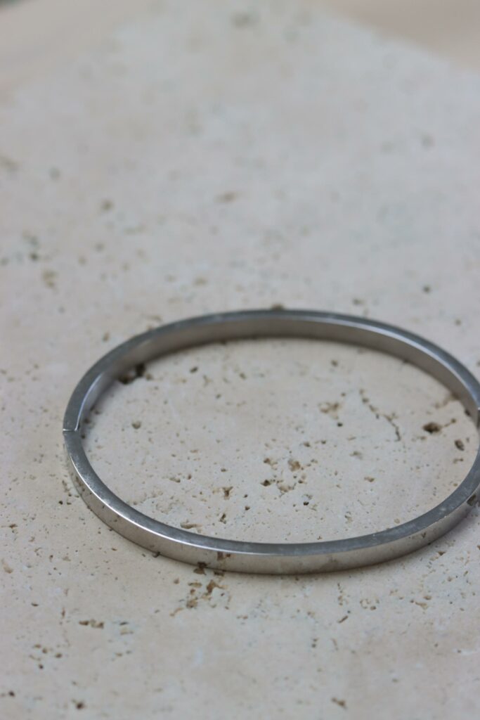 1_217 Stainless steel bangle silver