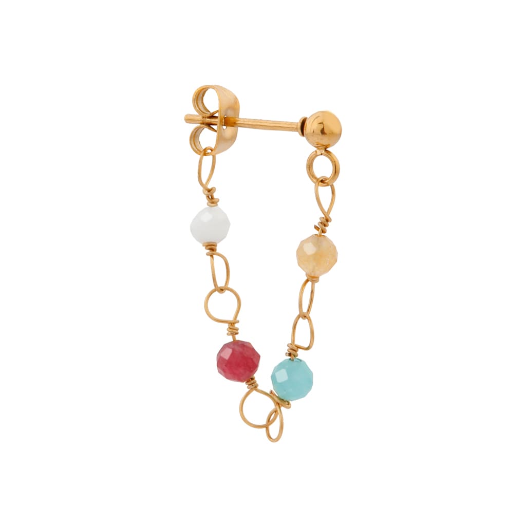 Single colorful dots gold