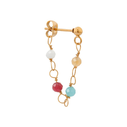 Single colorful dots gold