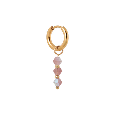 Purple donna hoop gold