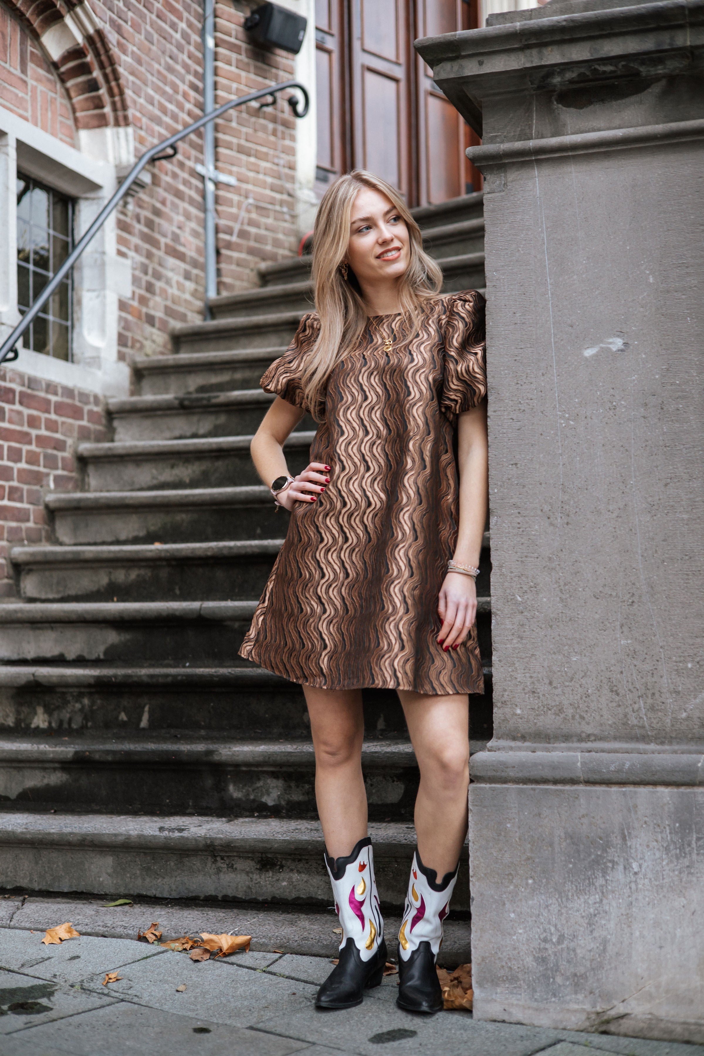 Yassirley ss dress - Mocha Mousse