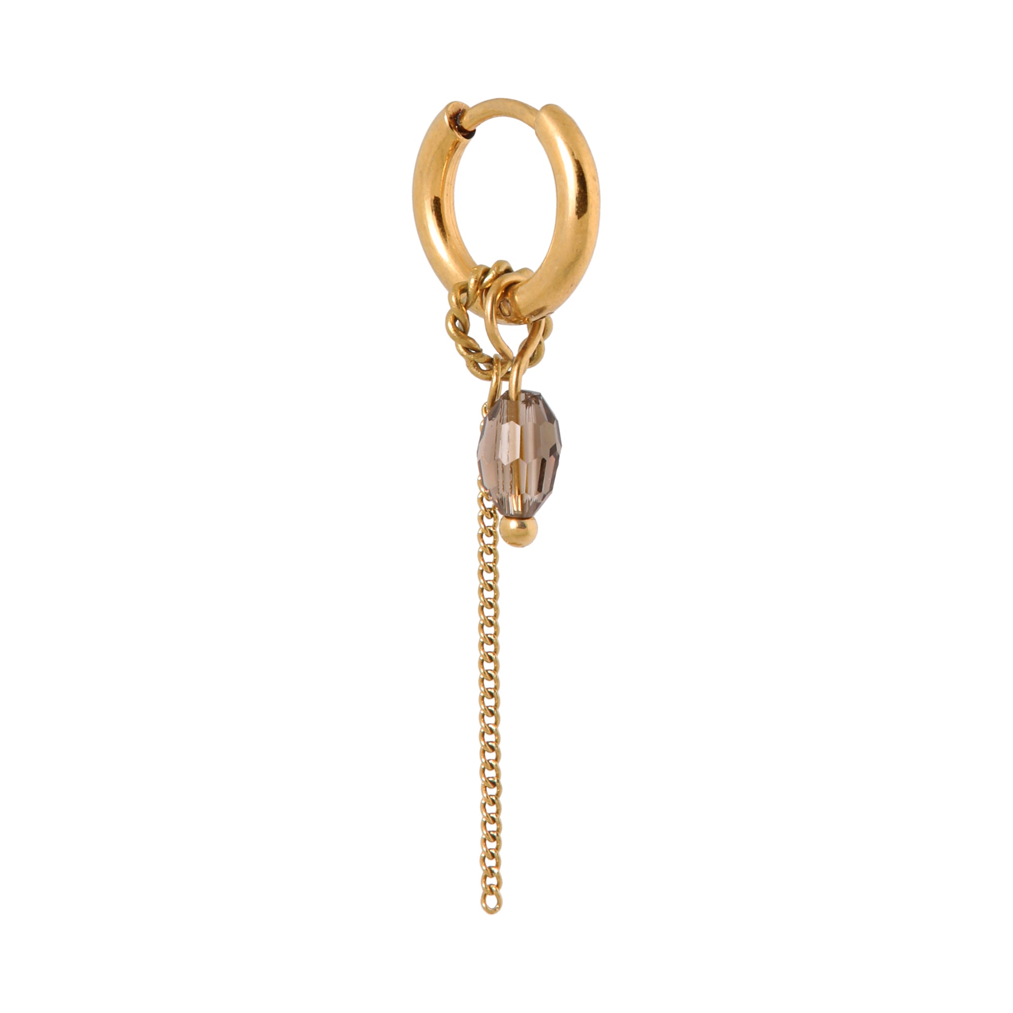 Single Chain anthracite hoop gold
