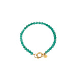 Seagreen beads bracelet gold