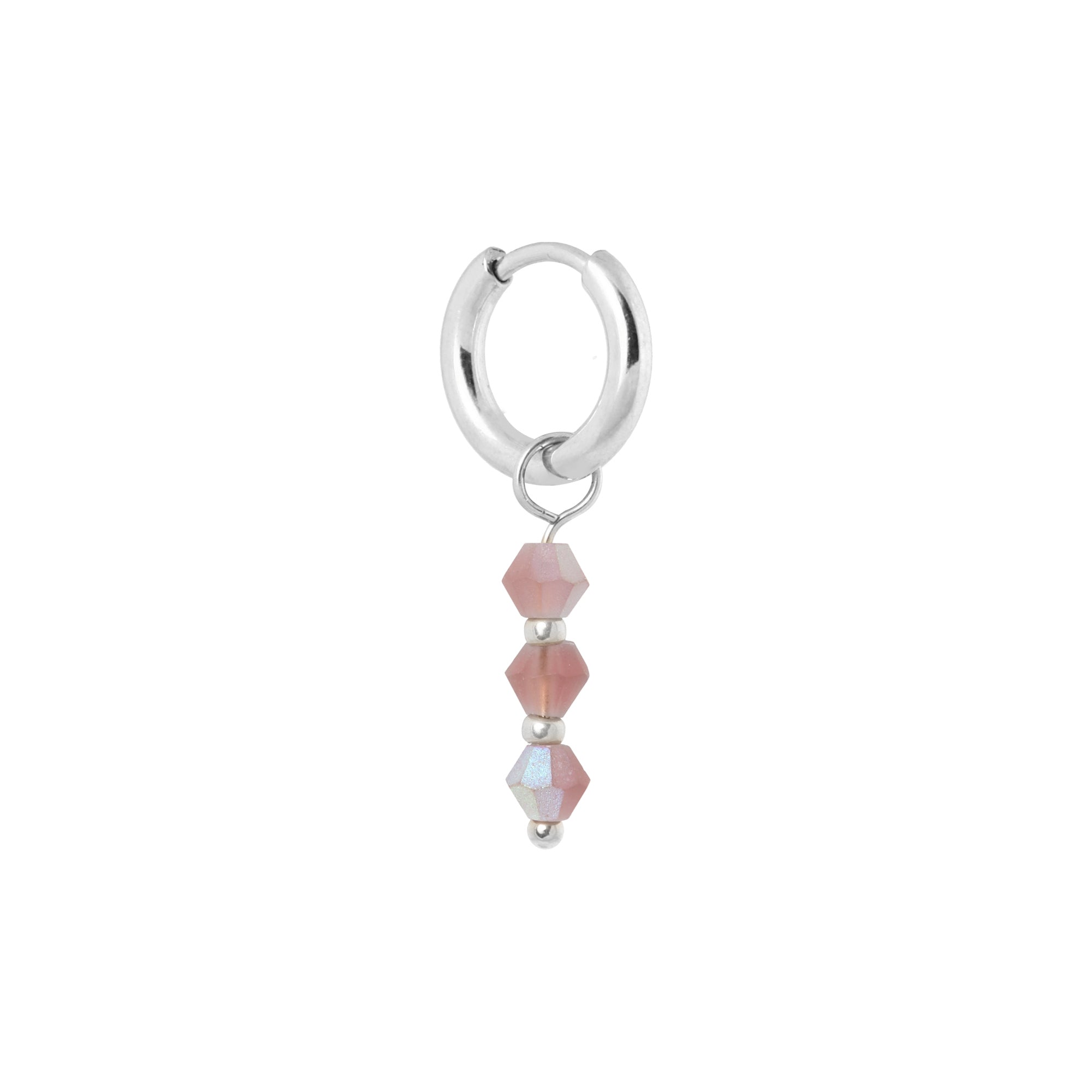 Purple donna hoop silver