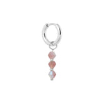 Purple donna hoop silver