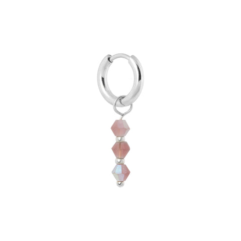 Purple donna hoop silver