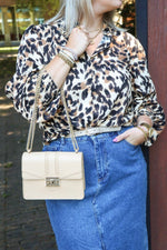 Yasalira ls shirt - Black Leo print