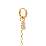 Single golden sand hoop gold