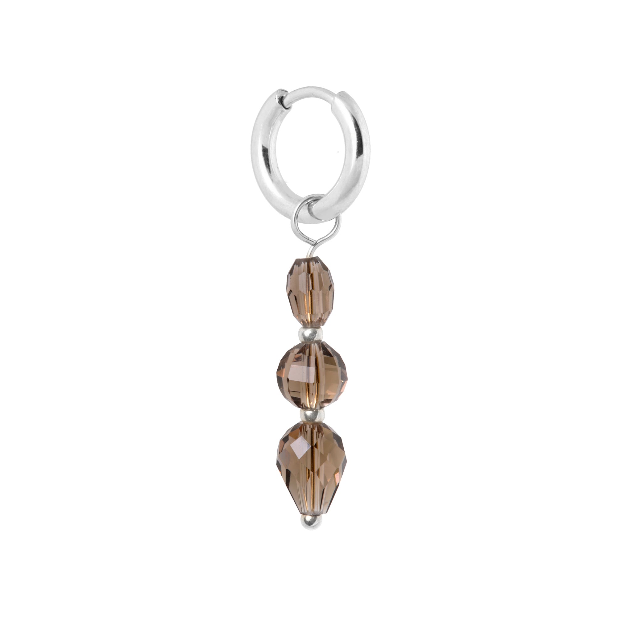 Grey diamonds hoop silver