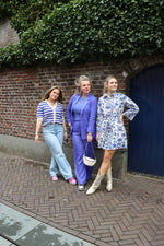 YASCROC SS KNIT CARDIGAN / iris bloom