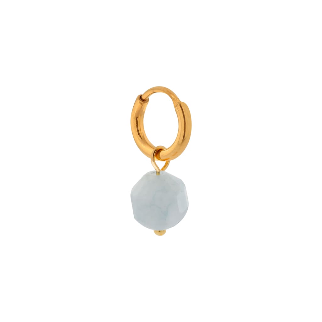 Single full moon hoop gold