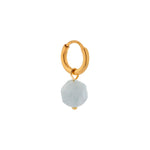 Single full moon hoop gold