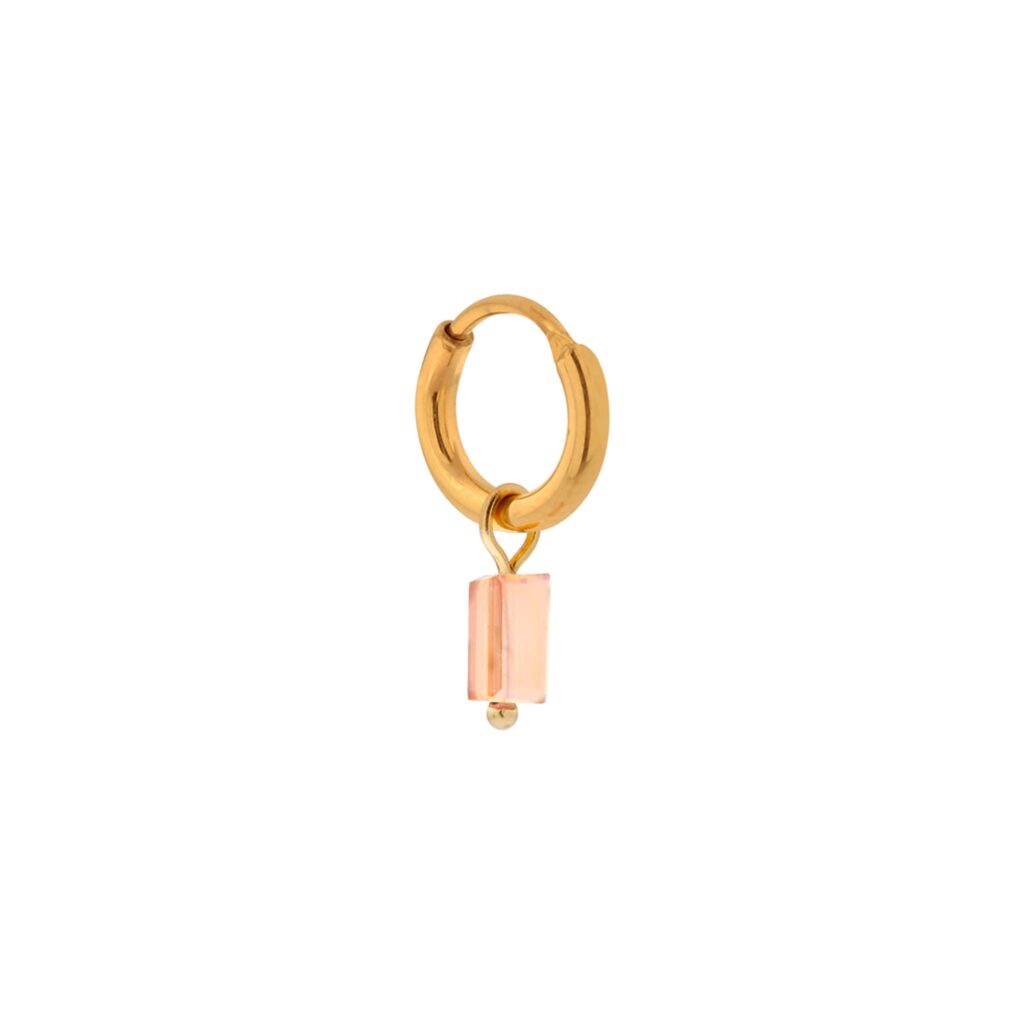 Single Light peachy hoop gold