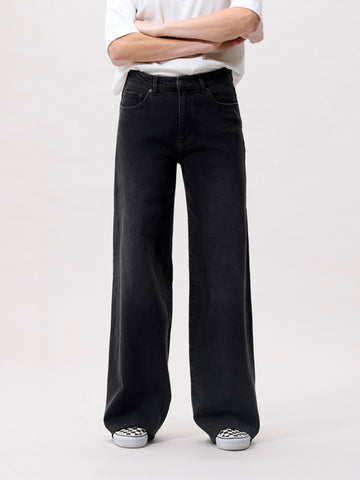 Loose fit jeans - washed black