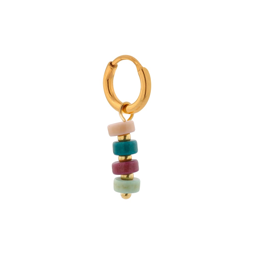 Single jasmine hoop gold