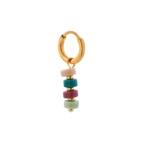 Single jasmine hoop gold
