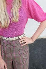 SLFMAGDE 2/4 KNIT O-NECK - Phlox pink