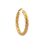 Single knotbound hoop gold
