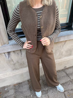 Knitted Top Devina - Mud/ecru