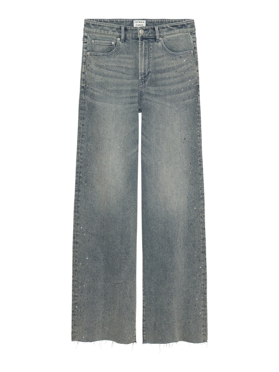 Loose fit jeans with strass