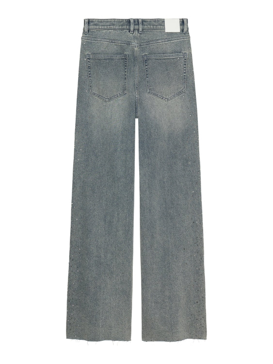 Loose fit jeans with strass