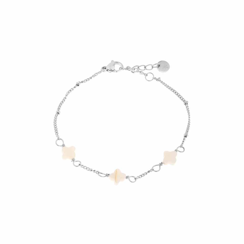 White clover bracelet silver