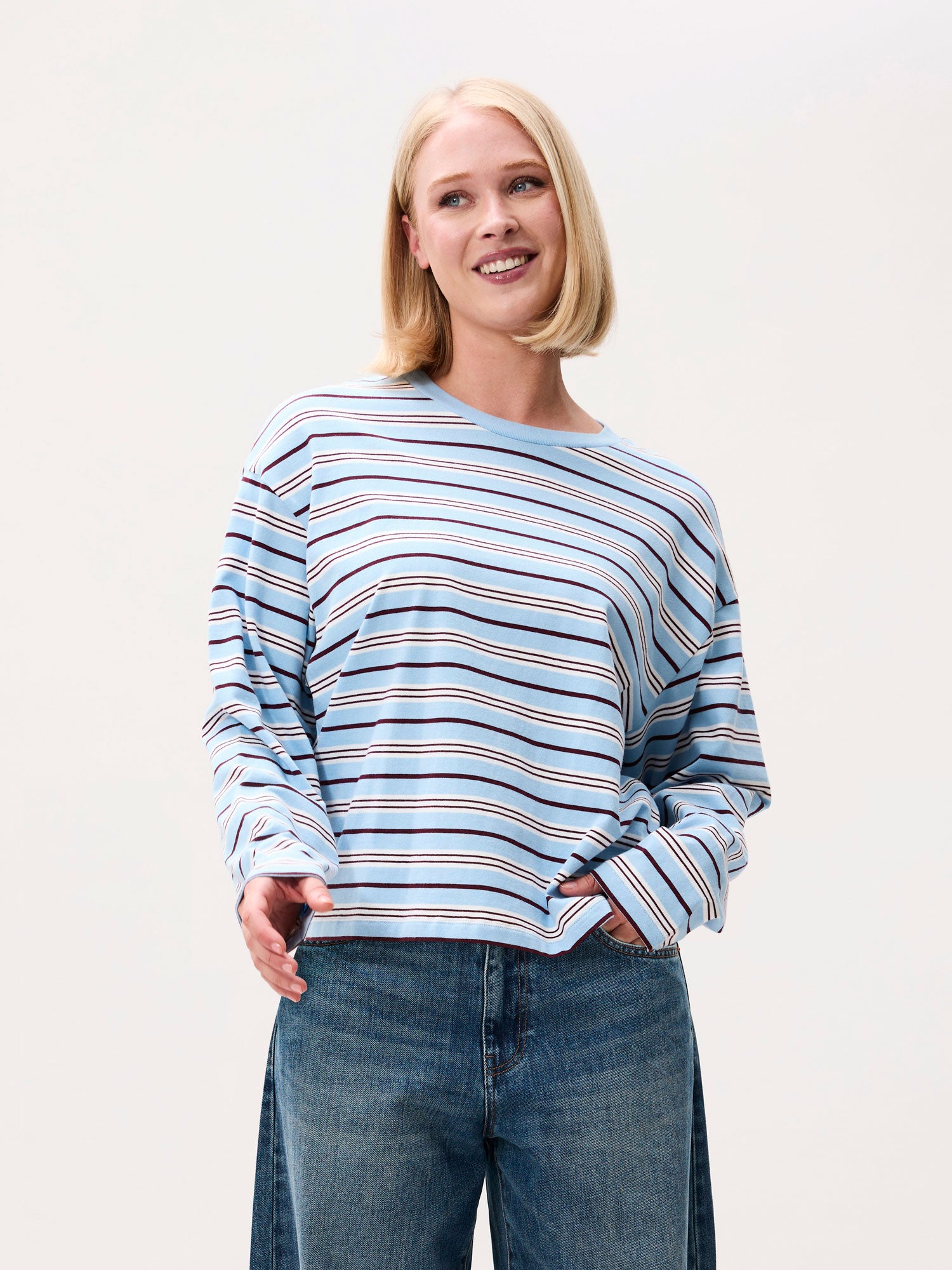 Striped long sleeve - blue