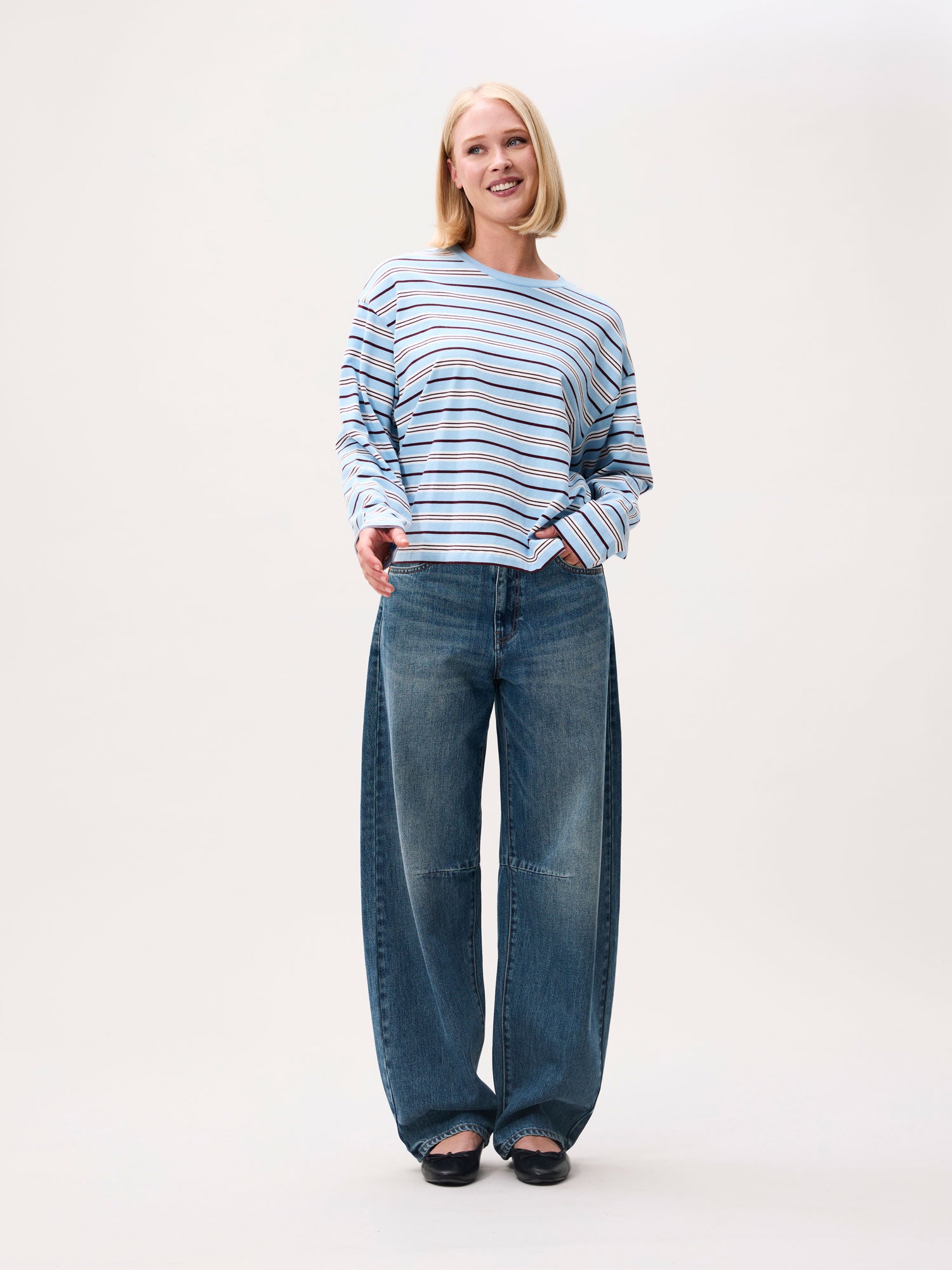 Striped long sleeve - blue