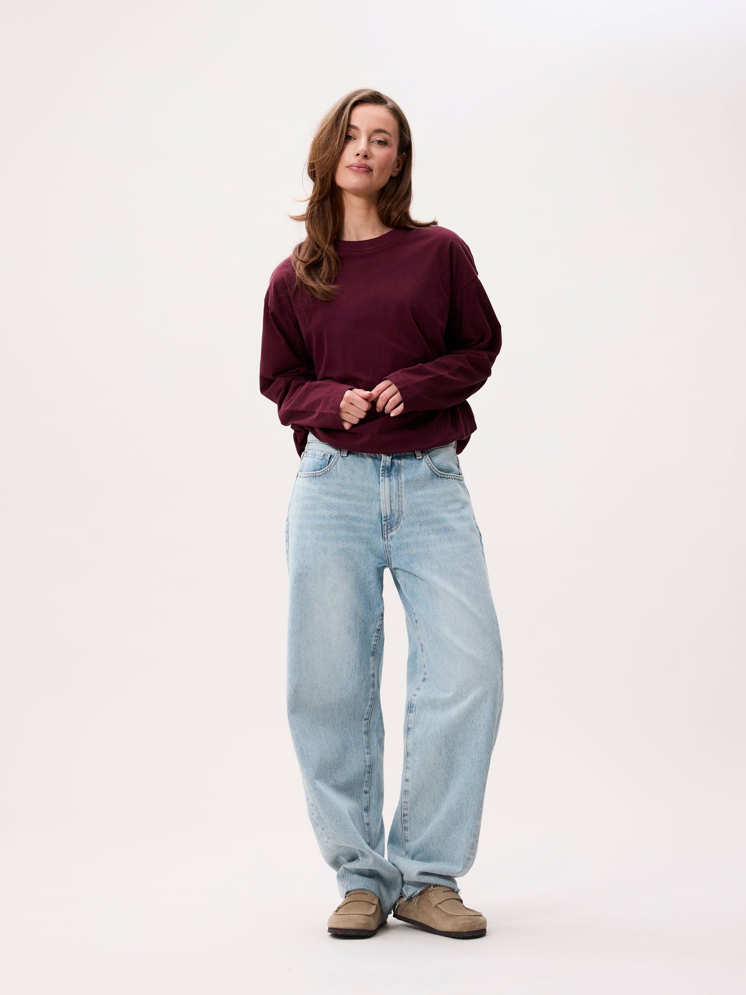 Tuck in long sleeve - merlot