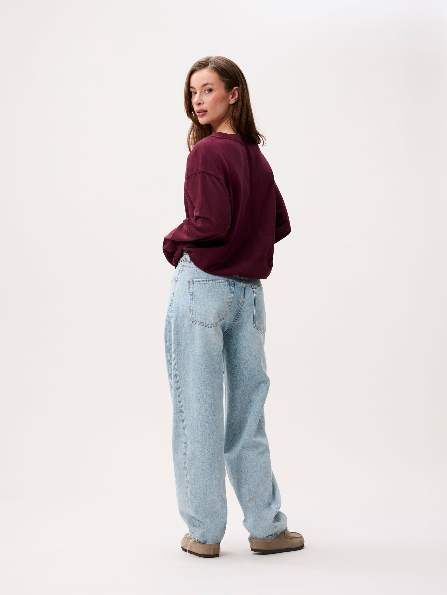 Tuck in long sleeve - merlot