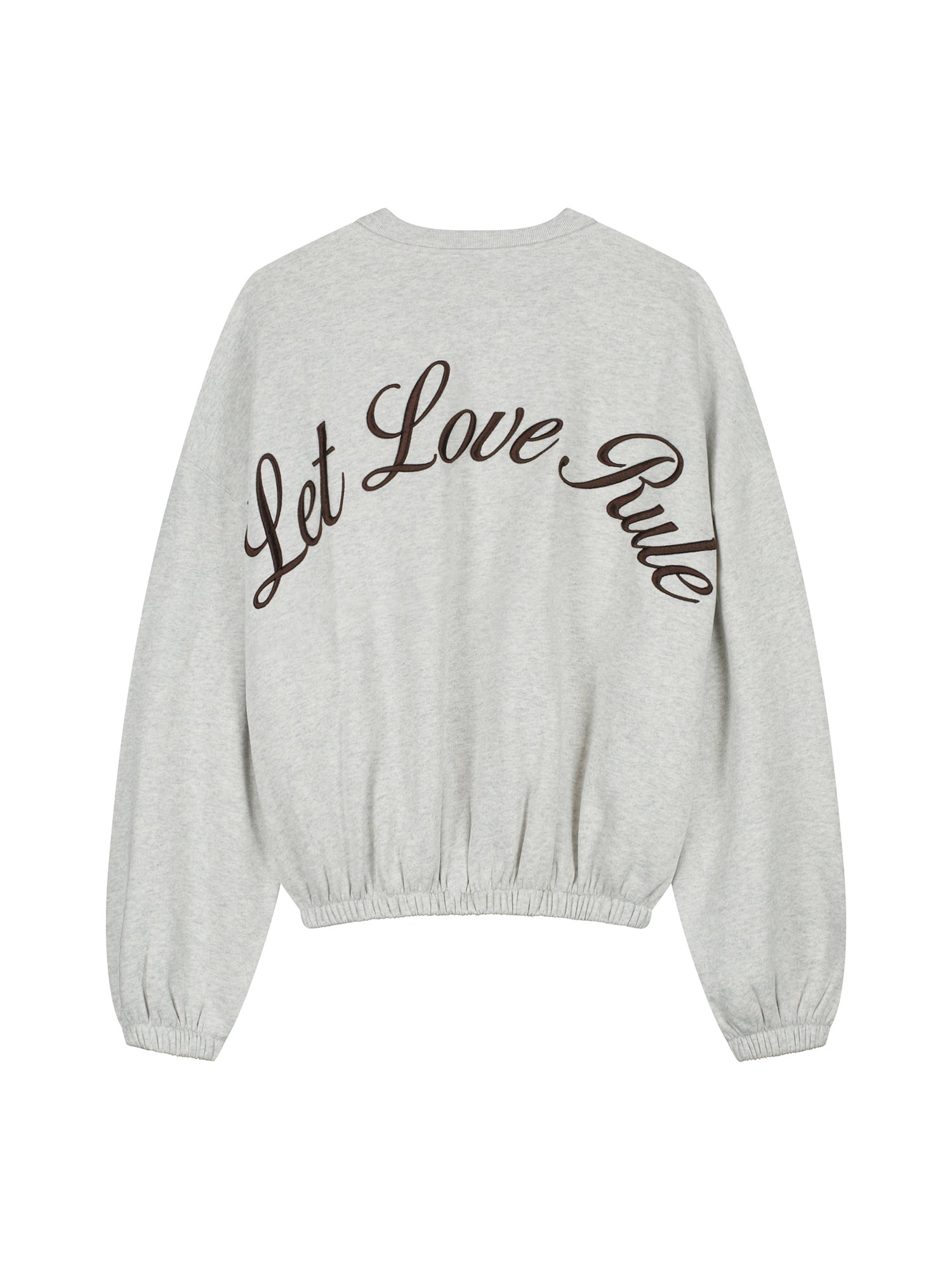 Oversized Graphic sweater - ligt grey melange