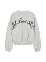 Oversized Graphic sweater - ligt grey melange