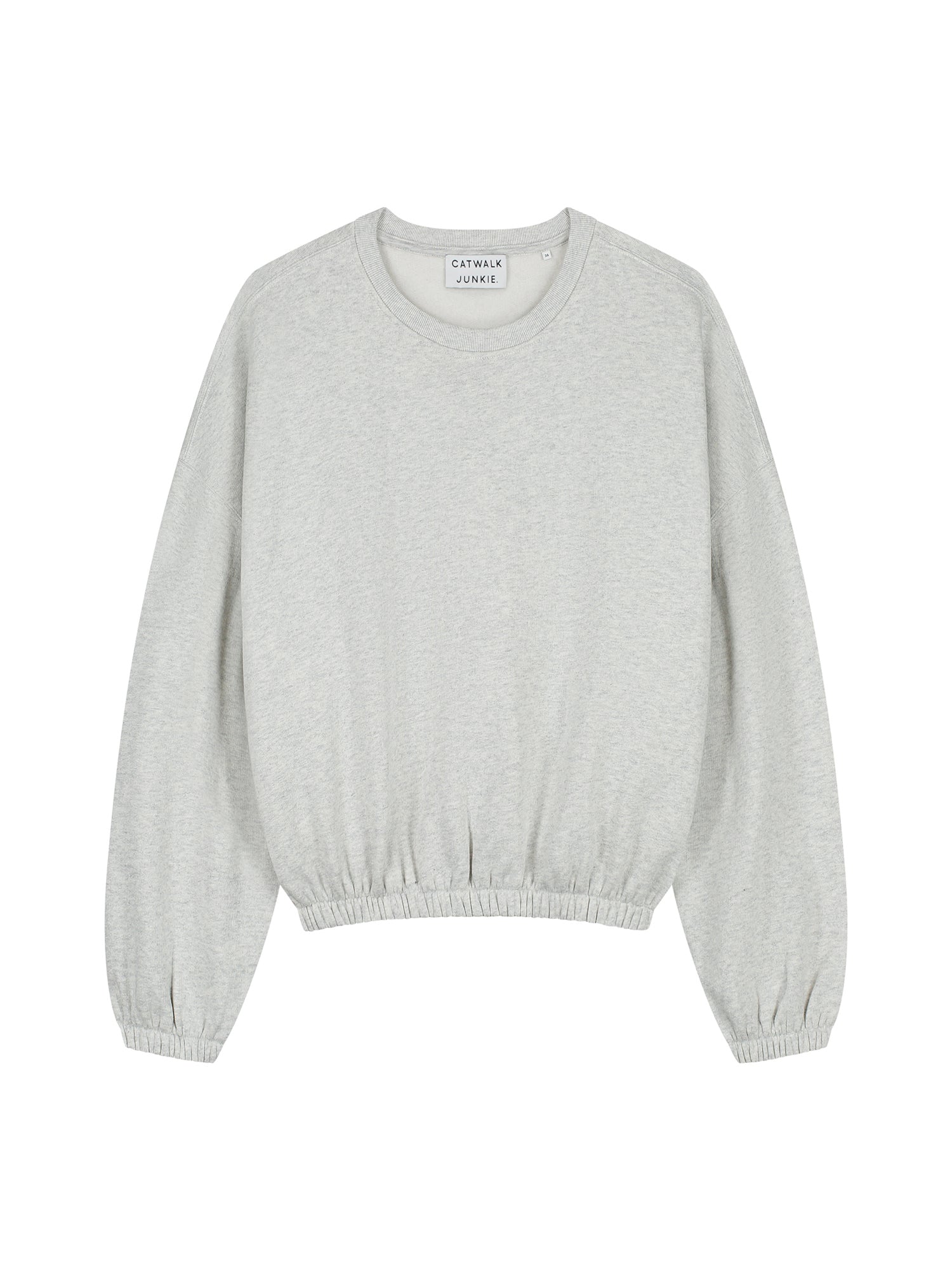 Oversized Graphic sweater - ligt grey melange
