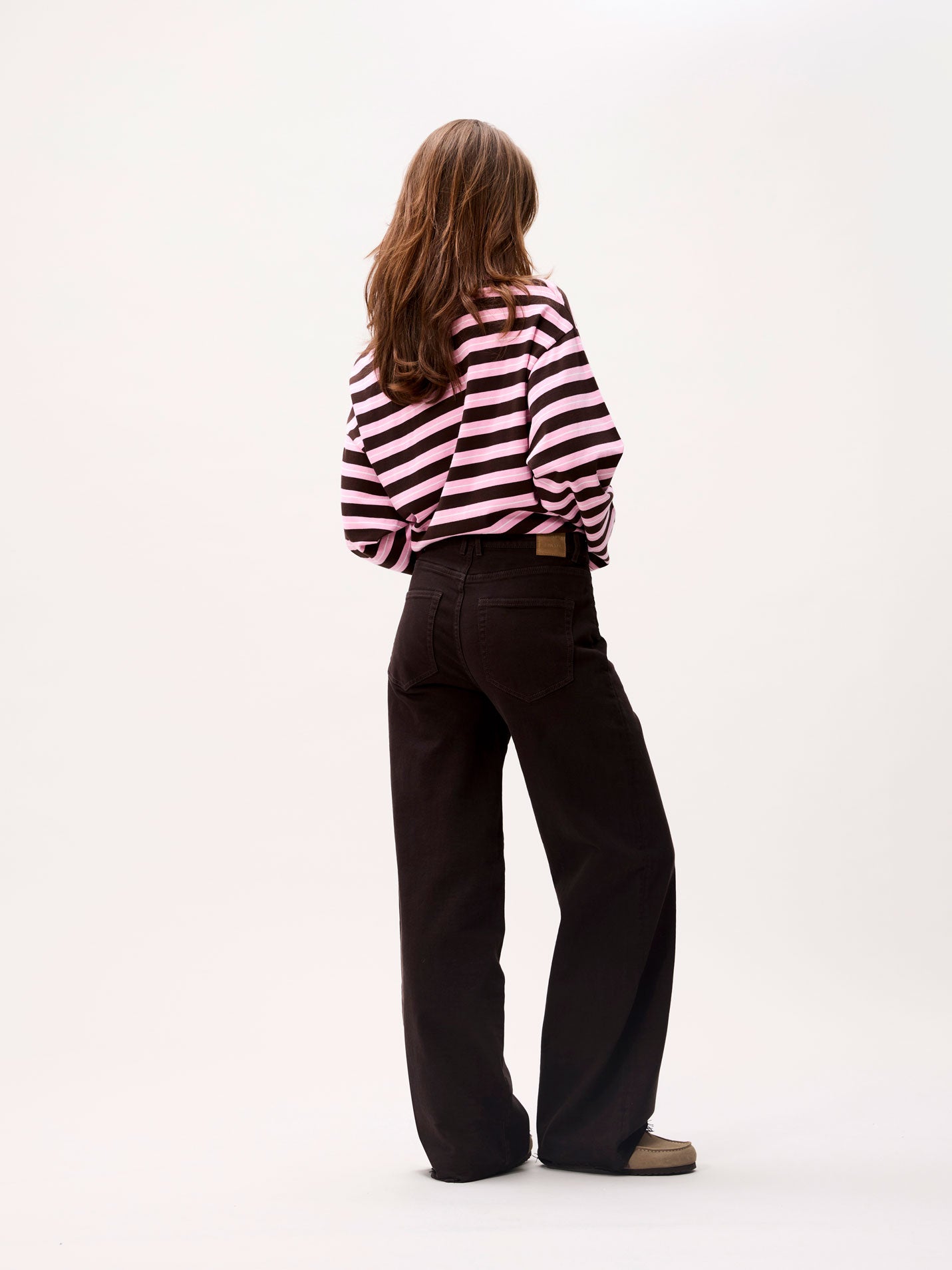 Loose fit jeans - dark cacao