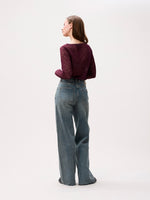 Loose fit jeans with strass