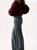 Loose fit jeans with strass