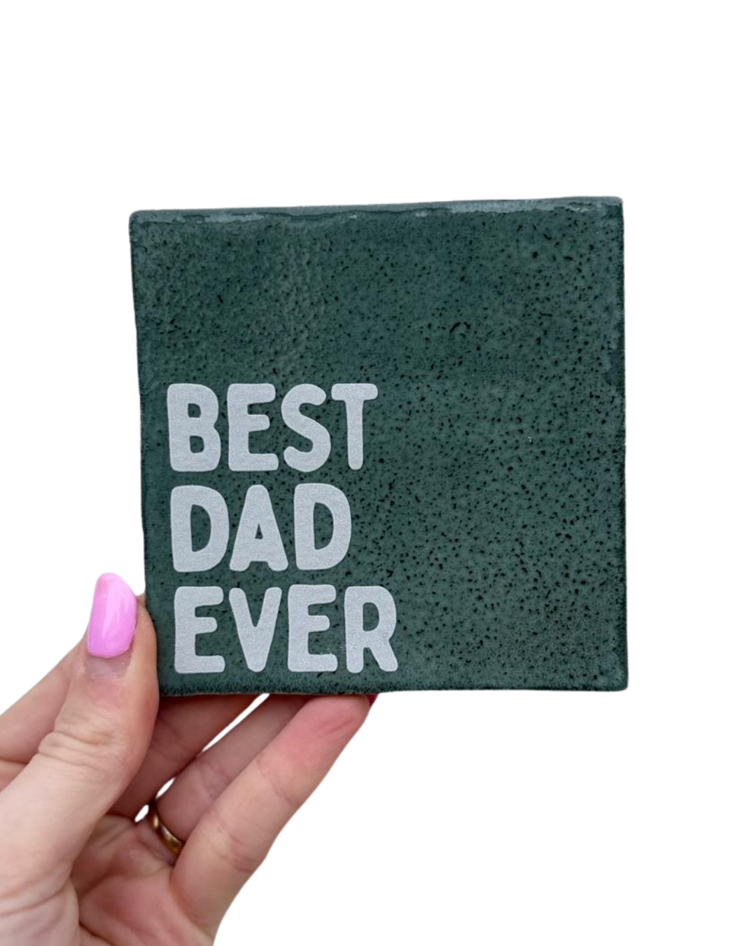 Tegel - Best dad ever - groen