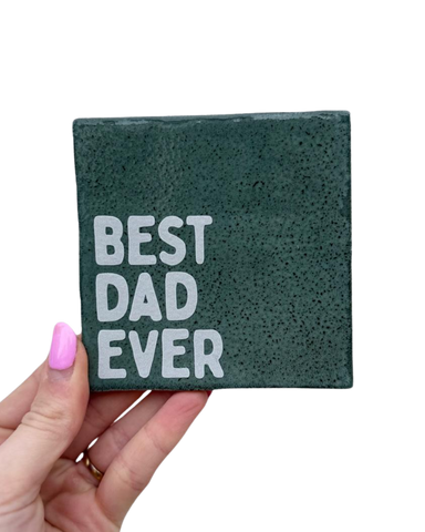 Tegel - Best dad ever - groen