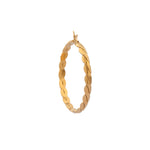 Single twisted braid hoop gold