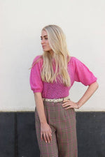 SLFMAGDE 2/4 KNIT O-NECK - Phlox pink