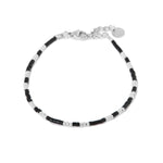 Midnight black bracelet silver
