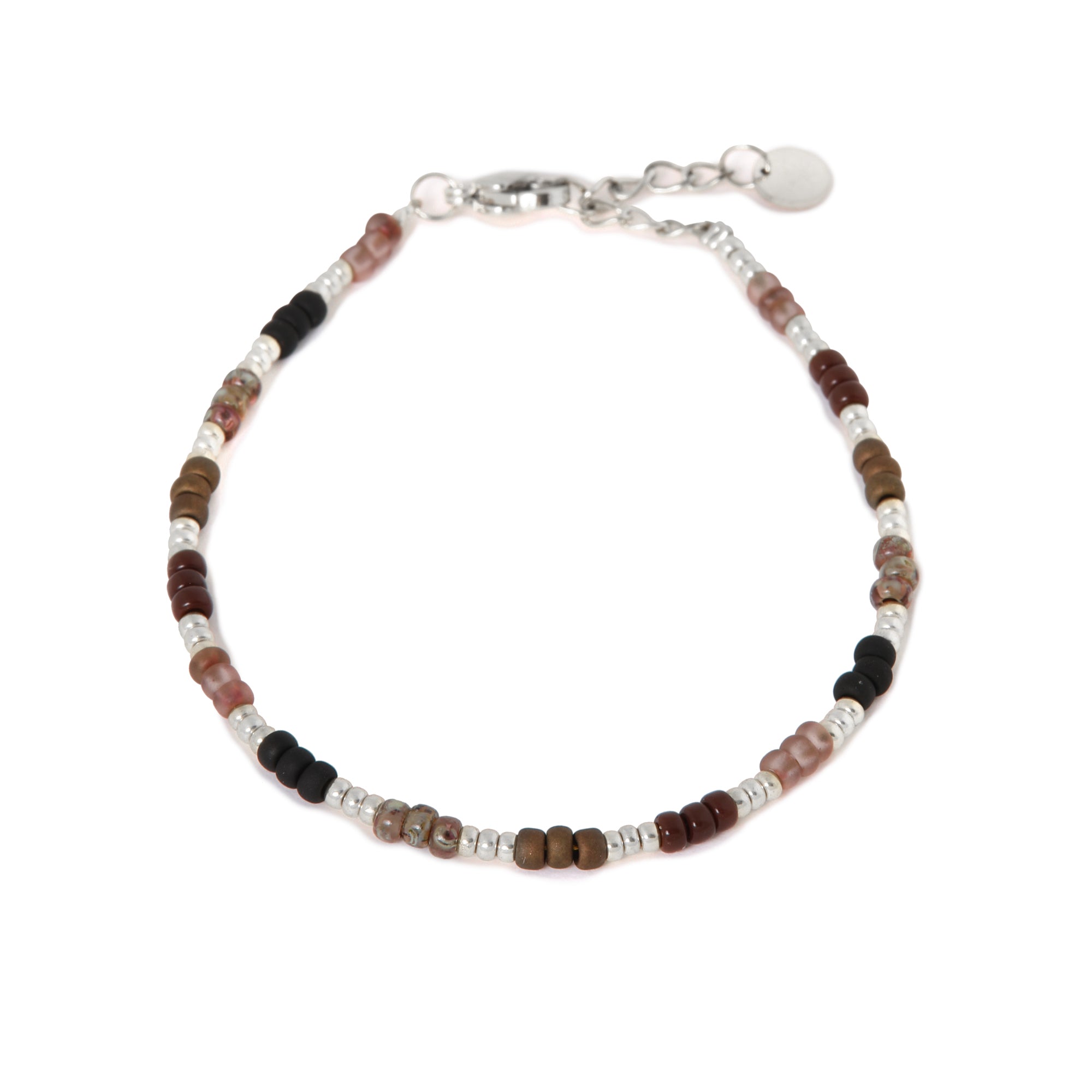 Mocha rainbow bracelet silver