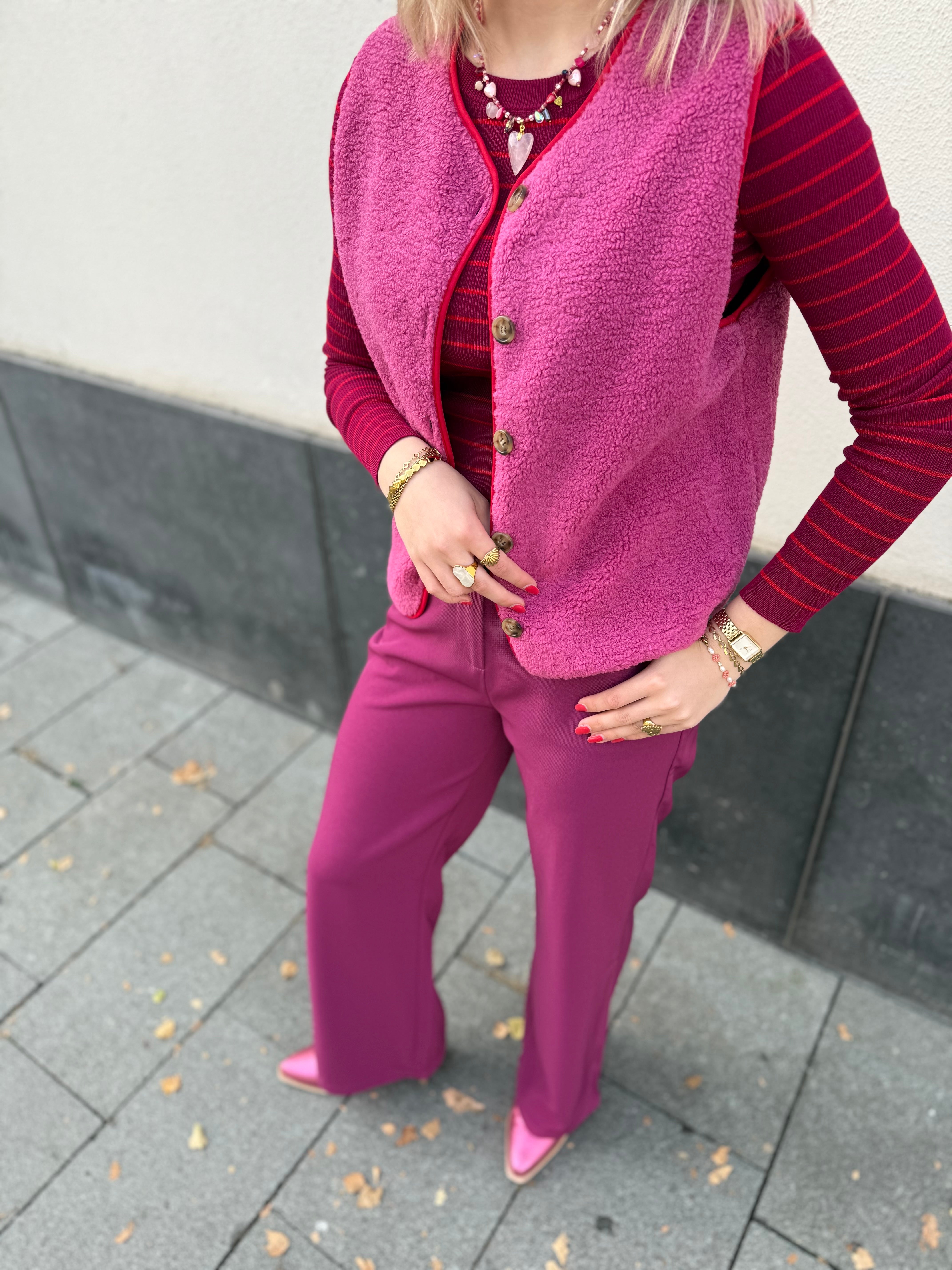 Pants Solange - Fuchsia purple