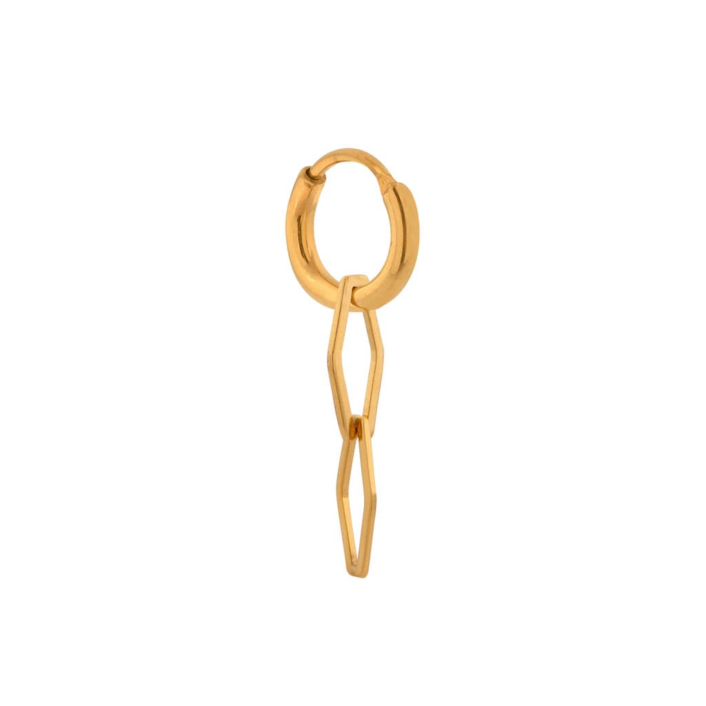 Single wobbly hoop gold