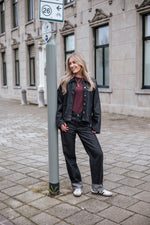 Slflyra - bora denim shirt - black denim